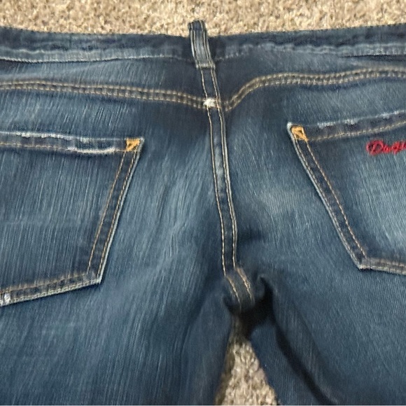 DSQUARED2 Women's Dark Blue Jeans with Colorful Embroidery - Picture 7 of 8
